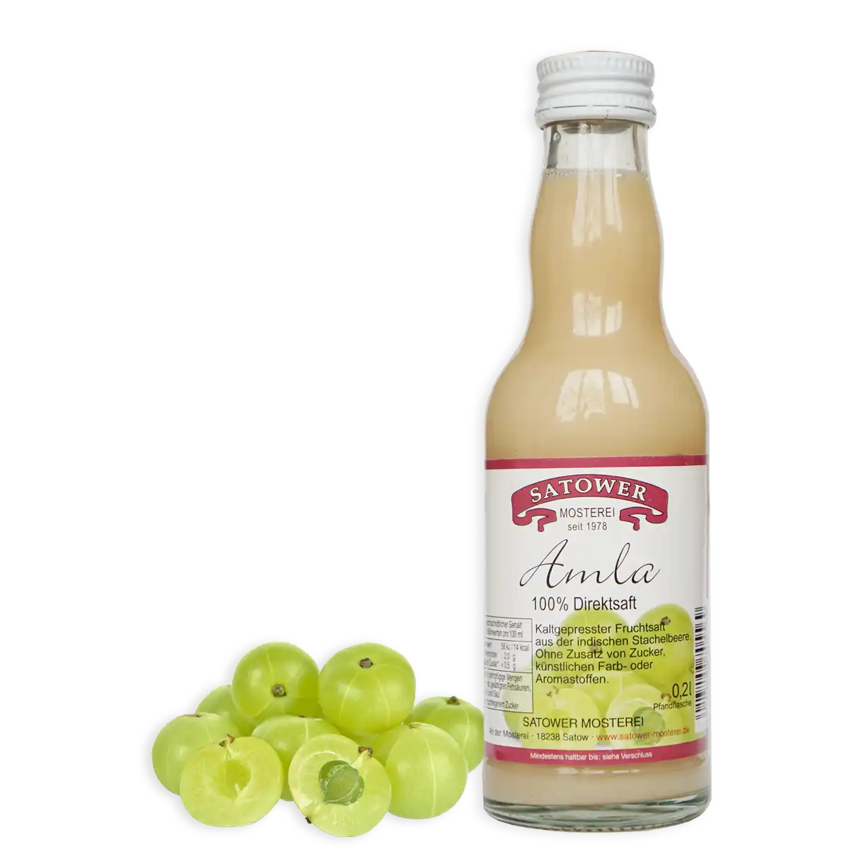 Satower Mosterei 12 x 0,2l Satower Amla Saft (purer Direktsaft) – Vorratspack