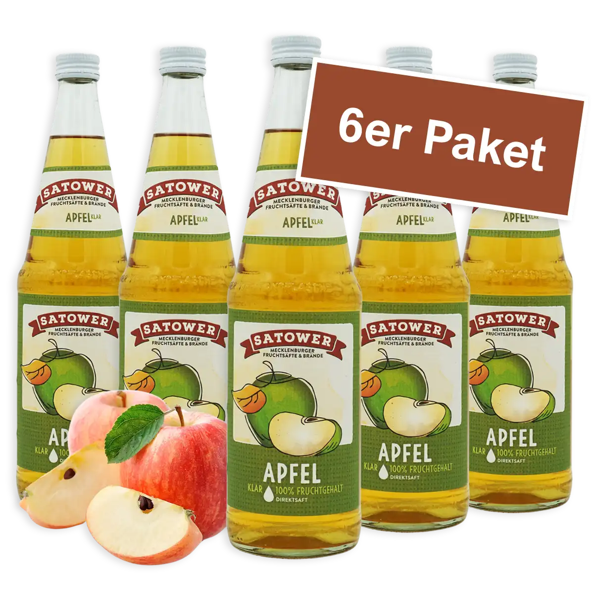 Satower Mosterei Apfelsaft klar – 100% Direktsaft 0,7l
