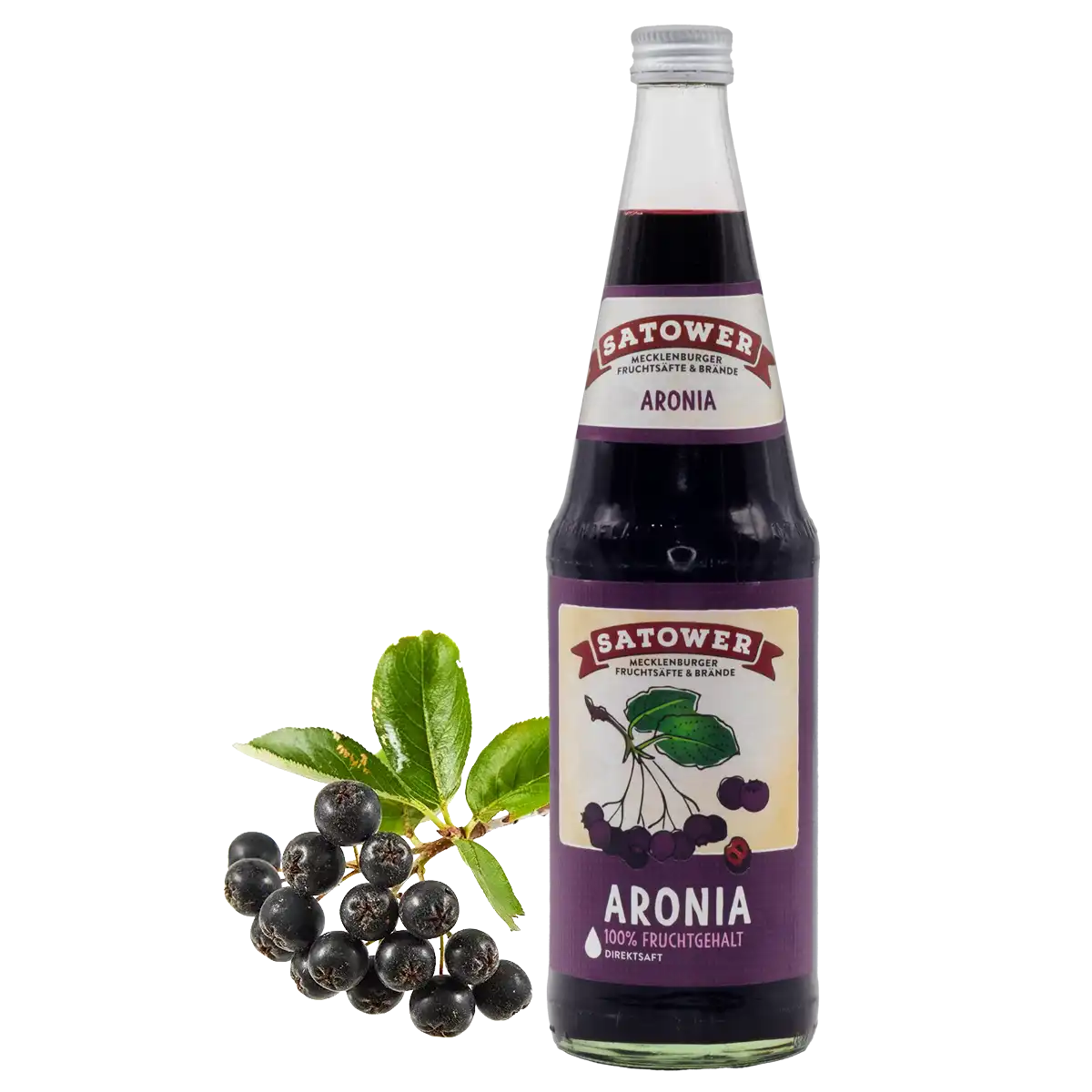 Satower Mosterei Satower Aroniasaft / Apfelbeerensaft – 100% Direktsaft 0,7l