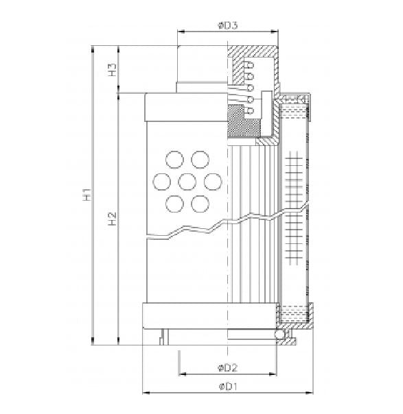 SHS240P10B025 Hydraulikfilterelement (Saugfilter)