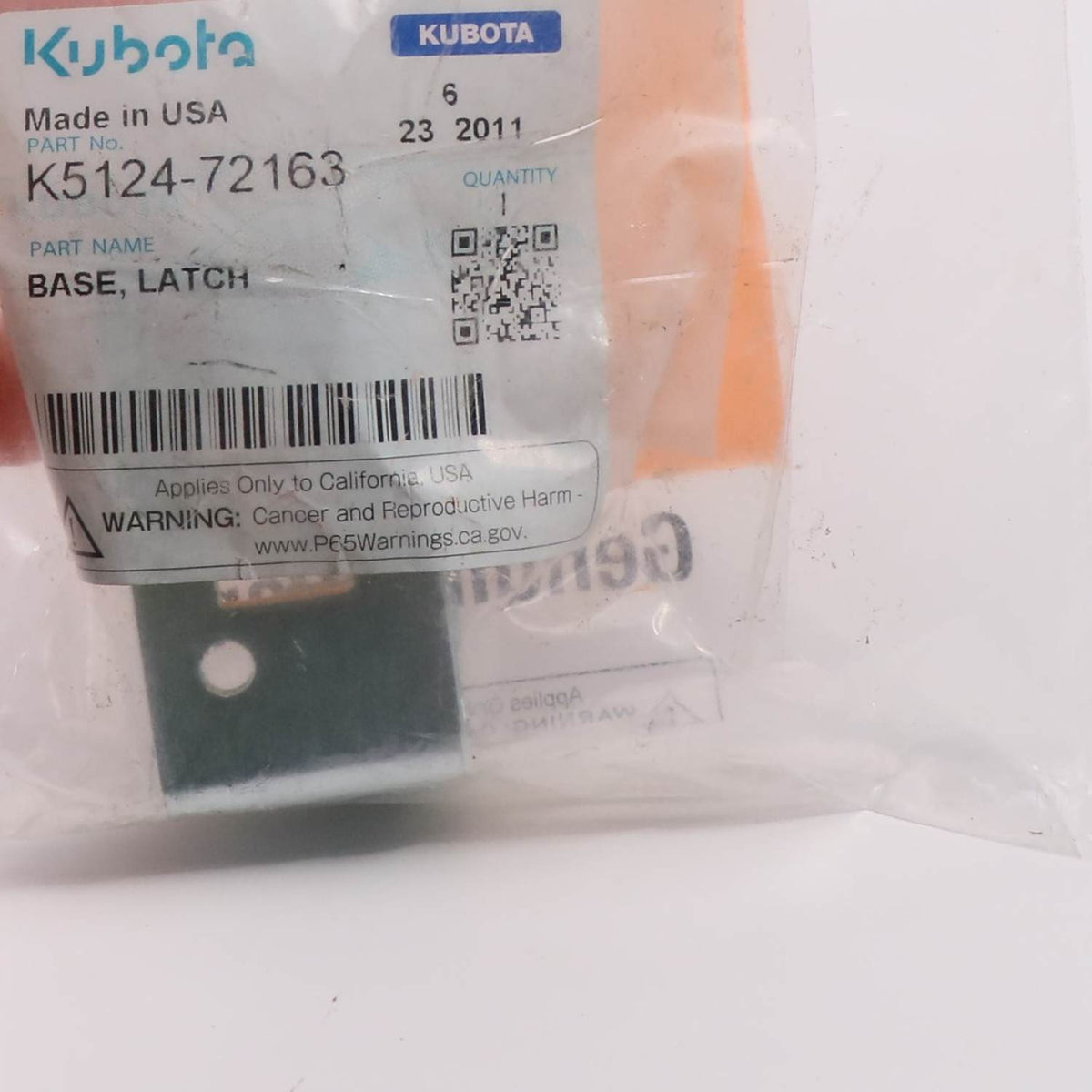Kubota GRUNDPLATTE