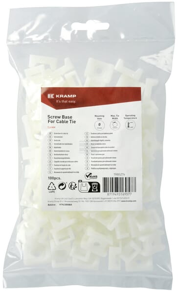 Kabelbinder-Montageschraube, 7,6 mm, 100 Stück