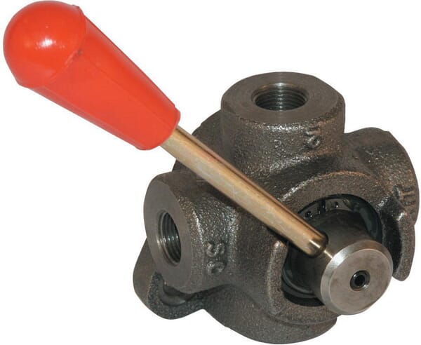 4-Wegehahn B-Bohrung 3/4 BSP