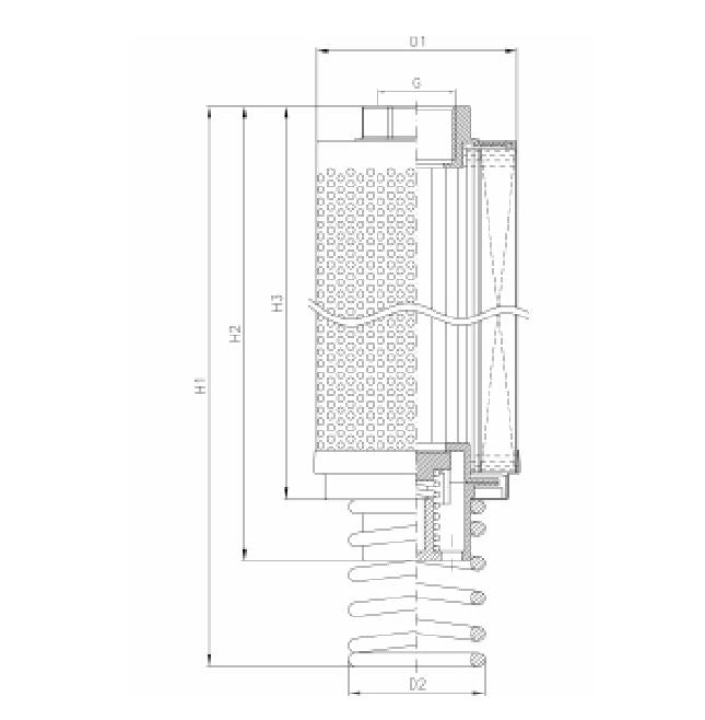 WG1022 Hydraulikfilterelement (Rücklauffilter)