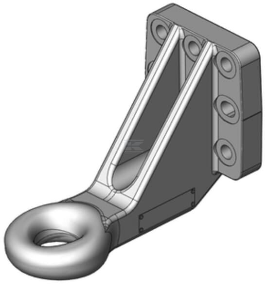 Zugöse Durchmesser 50mm 110x100 versetzt DIN 9678-2