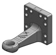 Zugöse Durchmesser 40mm 160x160 versetzt mit Buchse DIN 11026
