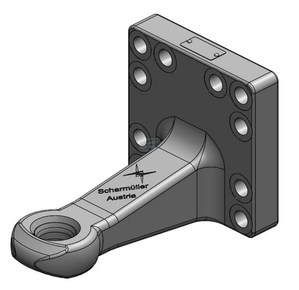 Zugöse Durchmesser 40mm 160x160 versetzt mit Buchse DIN 11026