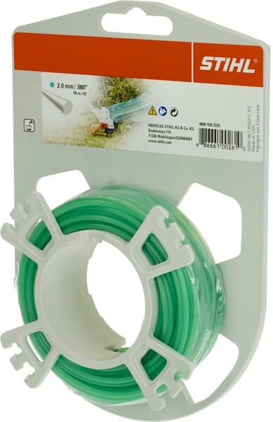 Trimmerfaden rund Ø 2,0 mm x 14,0 m grün