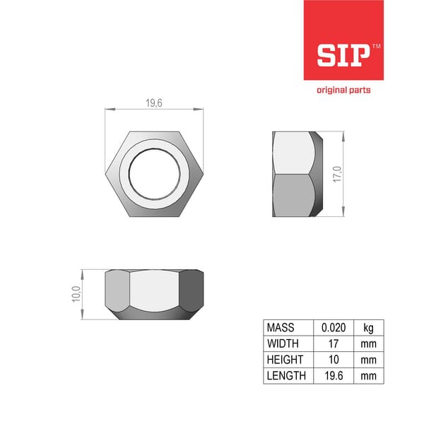 Mutter M10 - 05 CD /ISO 10511