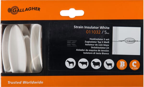 Zugisolator weiß für Draht, EquiFence, Cord (5)