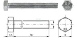 Schraube M5x50 8.8 verz.