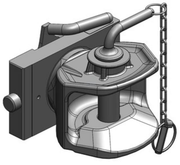 Zugmaul Standard mit Adapterplatte (Steckbolzen 31 mm)