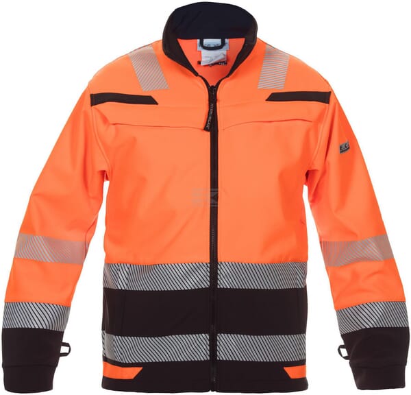 Soft Shell Jacke, orange-schwarz, Größe L, Hydrowear