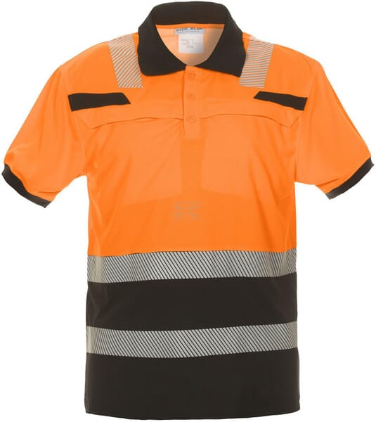 Warnschutz-Polohemd Tanna Trendy kurzärmelig, orange/schwarz, Größe 2XL