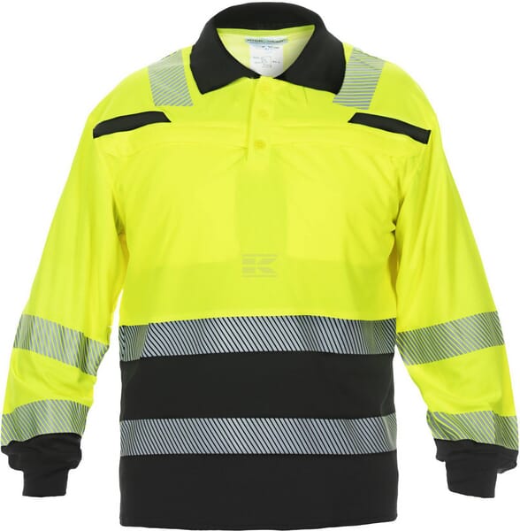 Warnschutz-Polohemd Tanna Trendy langärmelig, gelb/schwarz, Größe 2XL