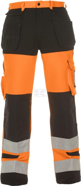 Hosen , M , Hi-Vis , orange;schwarz, Trendy High Visible Line by Hydrowear