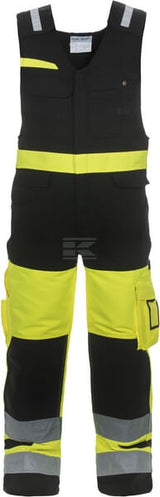 Latzhose, Erwachsener, Gr. 4XL UK:48 Ja , gelb;schwarz, Trendy High Visible Stretch-Line , by Hydrowear