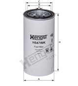 H547WK D424 Kraftstofffilter SpinOn