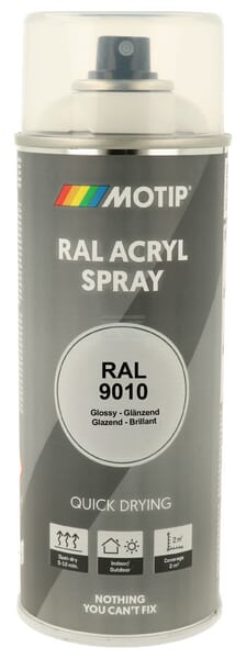 RAL 9010 Acrylspray Reainweiß