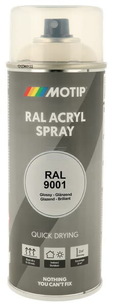 RAL 9001 Acrylspray Cremeweiß