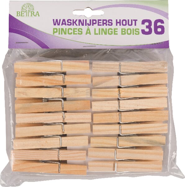 36 Wäscheklammern Holz