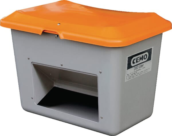 Container Glasfaser grau/orange 200L capacity 12,5kg 890x600x640mm Cemo
