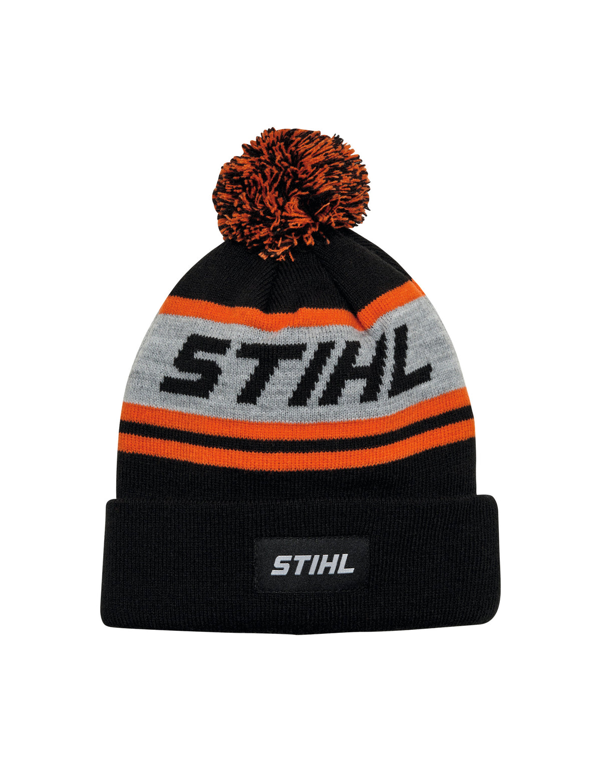 STIHL Mütze POMPON 24 Schwarz/Orange/Grau