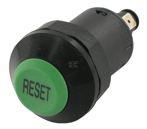 Druckschalter Reset grün