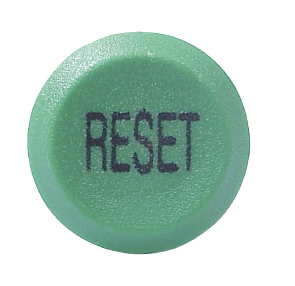 Druckschalter Reset grün
