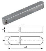 Passfeder 6x6x40mm