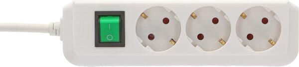 Steckdose 3-fach 230V weiß