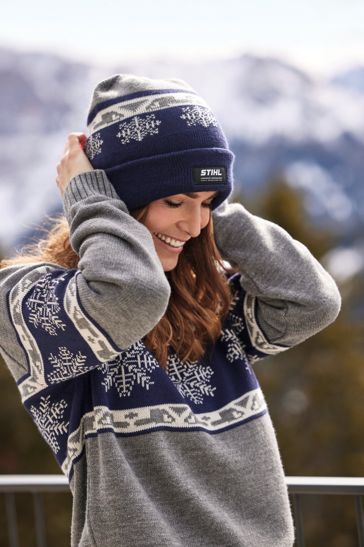 STIHL Pullover Gr. XXXL WINTER SEASON 23 Blau/Grau