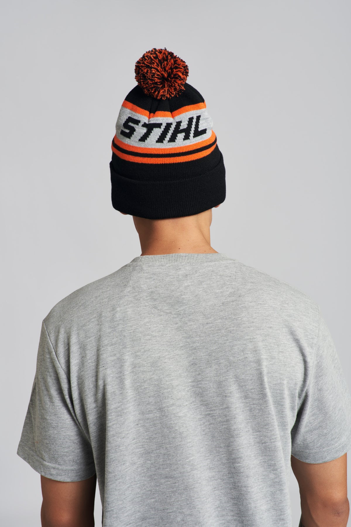STIHL Mütze POMPON 24 Schwarz/Orange/Grau