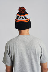 STIHL Mütze POMPON 24 Schwarz/Orange/Grau
