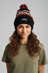 STIHL Mütze POMPON 24 Schwarz/Orange/Grau