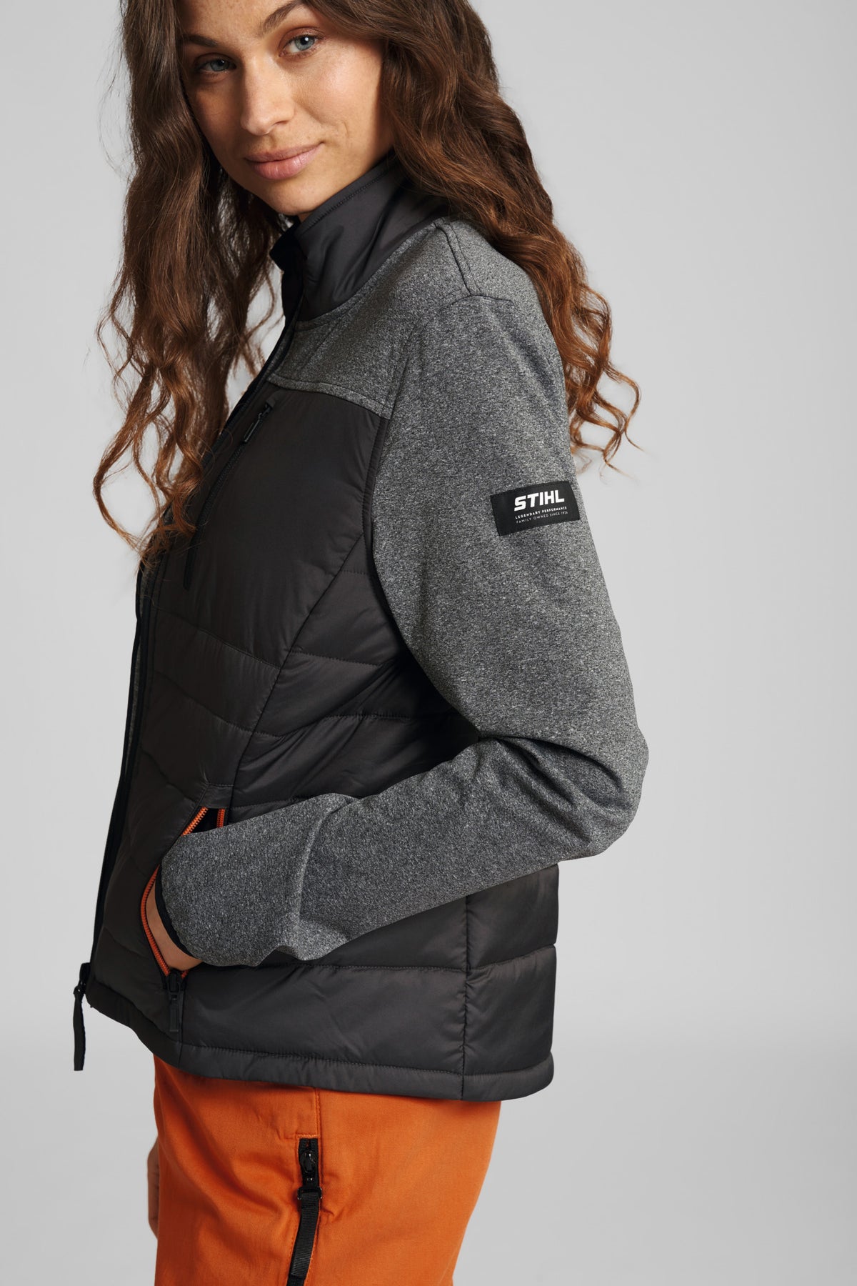 STIHL Jacke Gr. M Damen HYBRID Grau