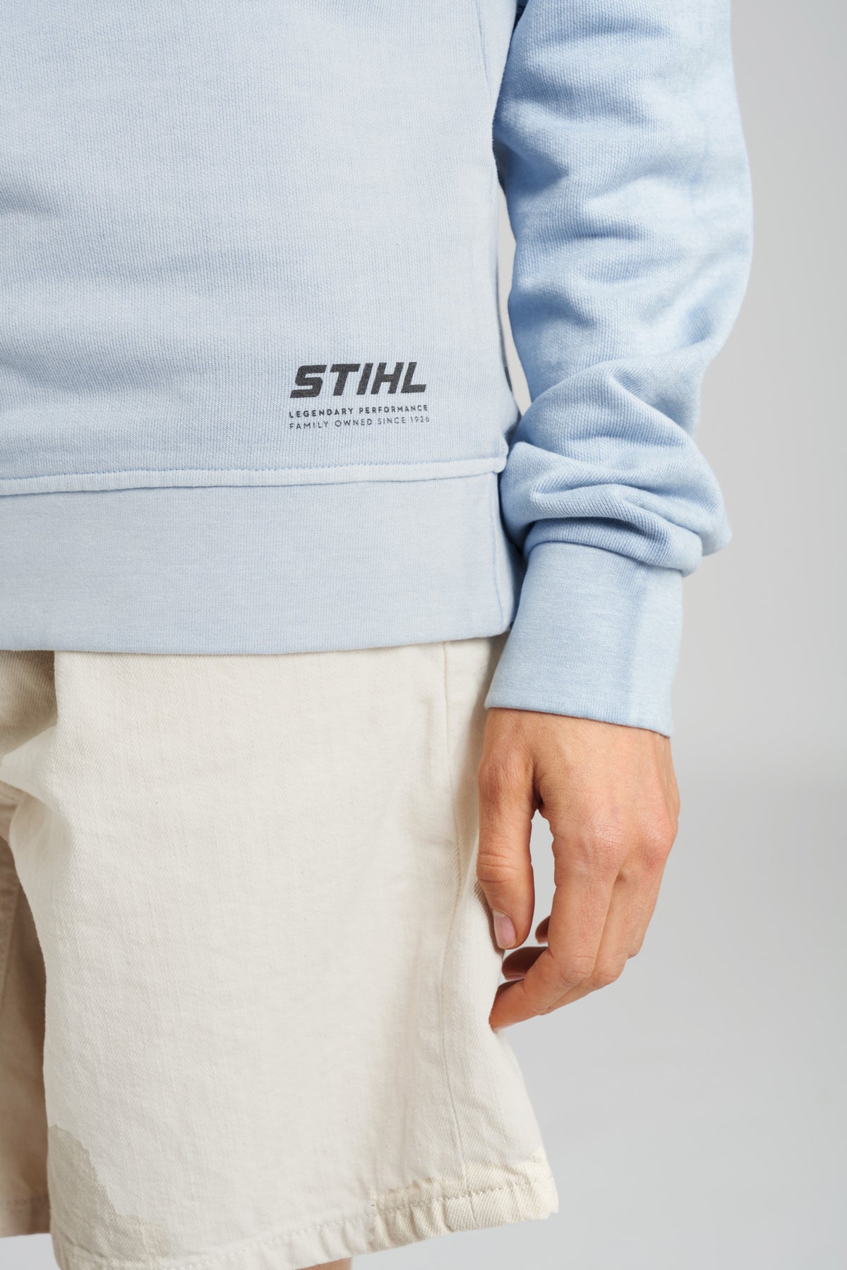 STIHL Sweatshirt Gr. M GARMENT DYE Blau