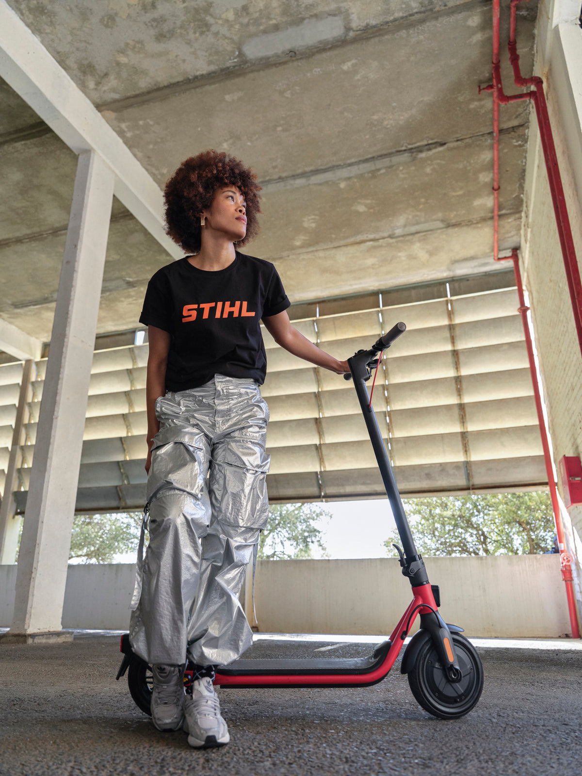 STIHL T-Shirt Gr. S MS 500i BACK Schwarz