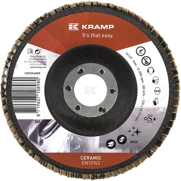 Fächerschleifscheibe Keramik 125mm K60