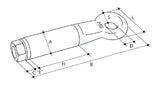 Abschleppöse drehbar 12 T Ø 50.8, L-325