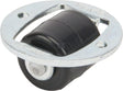 Bockrolle  mit Plattenbefestigung. Ø14x14mm, Plattenaufnahme: 26mm Belastung:: 15kg,