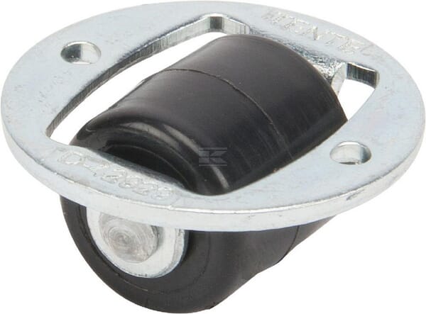 Bockrolle  mit Plattenbefestigung. Ø14x14mm, Plattenaufnahme: 26mm Belastung:: 15kg,