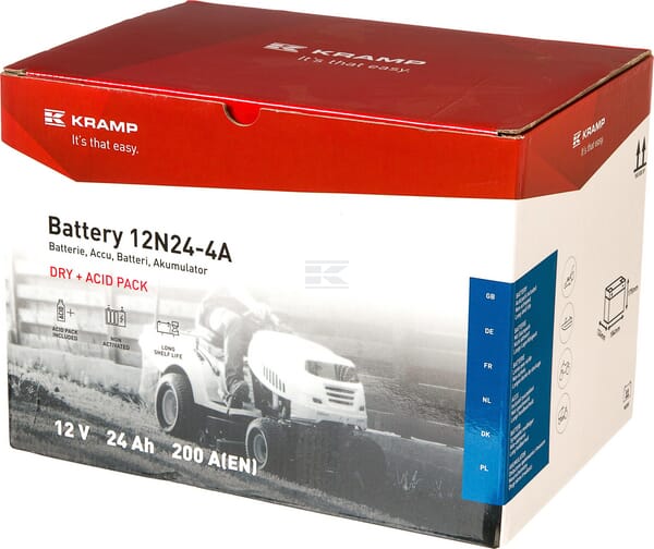 Kramp, Starterbatterie, 12V, 24Ah, 200A, 184 x 124 x 174mm