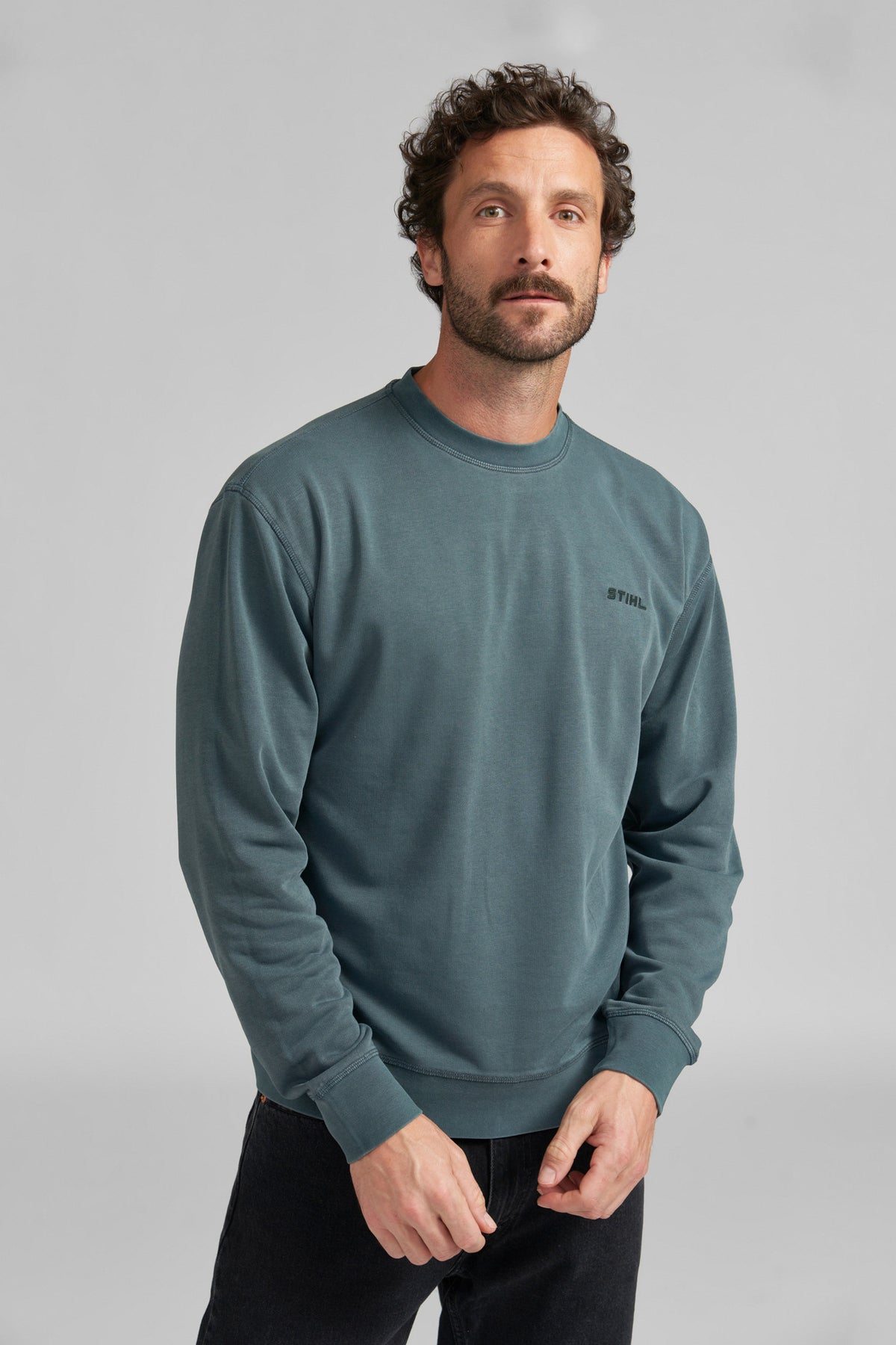 STIHL Sweatshirt Gr. M PIGMENT DYE PETROL
