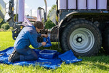 DERBLAUE®  Service-Set (Profi-Wanne, Rutsche, Einfach-Rosette 22 mm, Beutel)