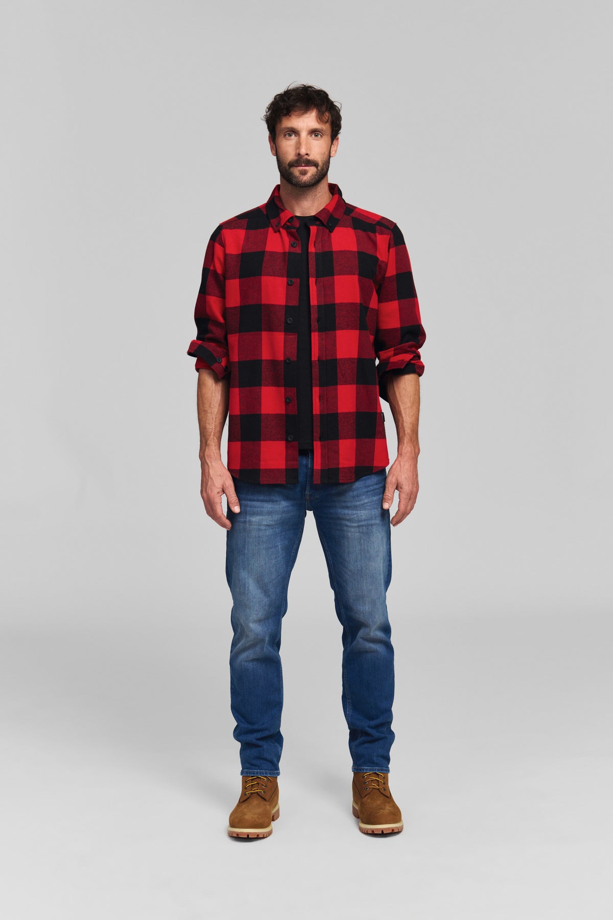 STIHL Hemd Gr. L PLAID RED BLACK