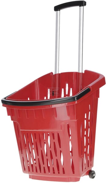 Korb Kunststoff rot/schwarz 457x350x550mm