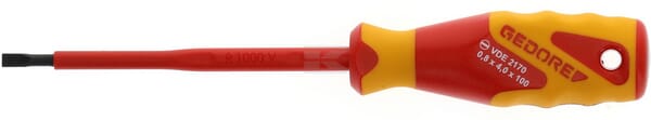 Schraubendreher, klingenbreite 4mm, klingenstärke 0.8mm, Länge 185mm, Gedore