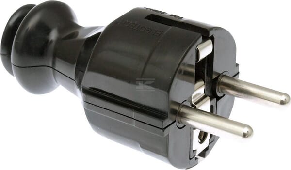 Gerader Stecker mit Erdung Unischuko, WT-30-2