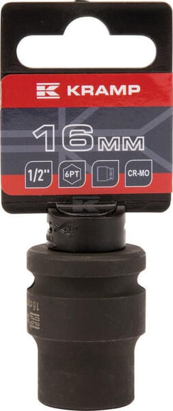 Kraftschraubereinsatz 1/2" 6-Kant 16 mm